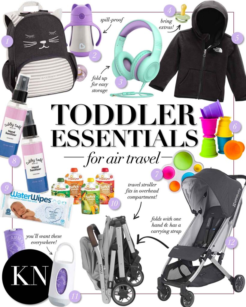 Essential items for traveling with toddlers