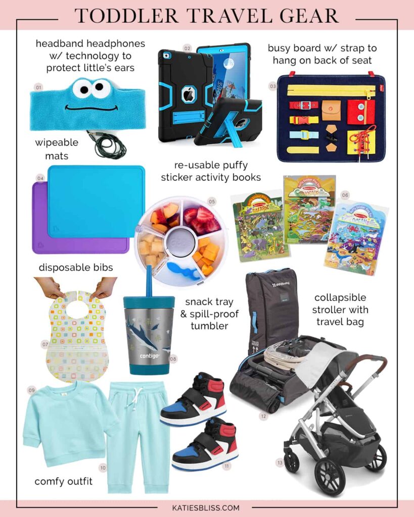 Essential items for traveling with toddlers